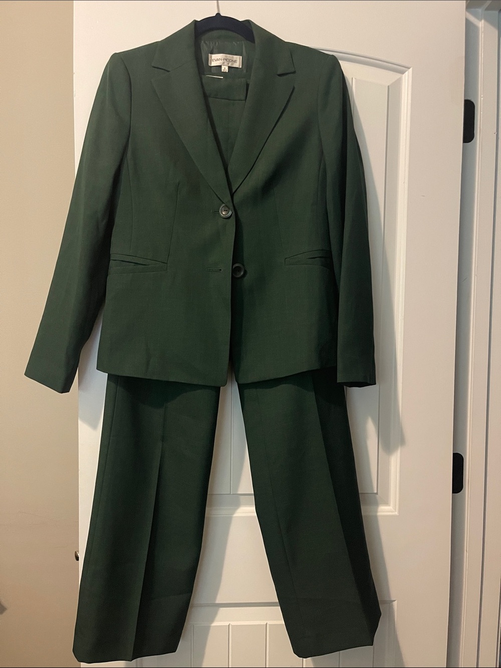 Evan Picone Dark Green New Women's Two-Piece Suit Blazer & Pants